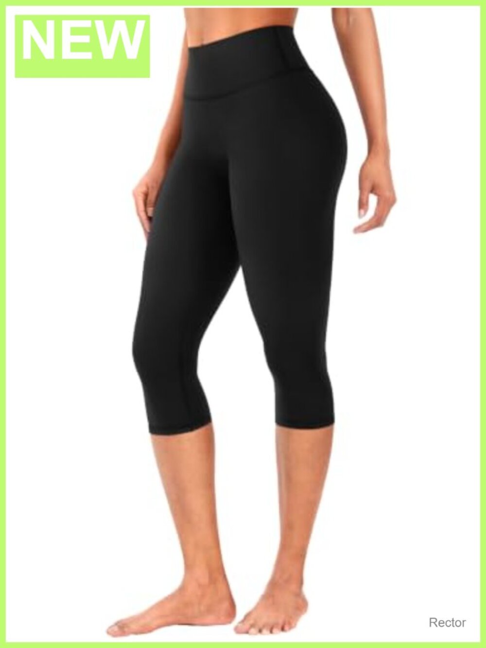 Capri Leggings Hidden Scrunch Yoga Gym Cropped Nylon Spandex Buttery Soft